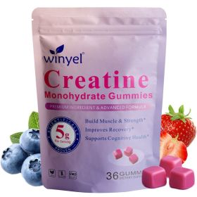 Creatine Monohydrate Gummies, 5 Grams Per Serving, Sugar-free Creatine Gummies, Suitable For Workouts, Strength, Cognitive Health, And Muscle Sup (Option: 1 PCS)